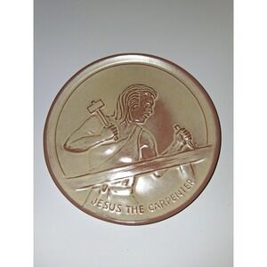 Vintage  Frankoma Pottery Teen-agers of the Bible 1972 Plate JESUS THE CARPENTER